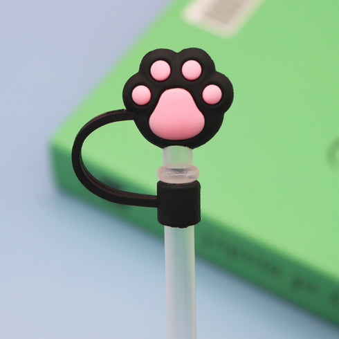 Cute Cartoon Silicone Straw Cap Dust PlugTumbler Straw Toppers for Tumblers, Dust-Proof Drinking Straw Caps for Reusable Straws Tips